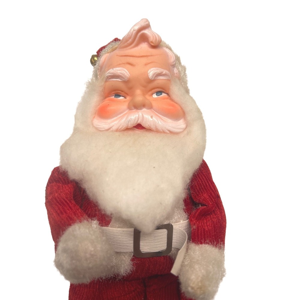 VTG 1950's Santa Clause Rubber Face bendable arms and legs Christmas Decor